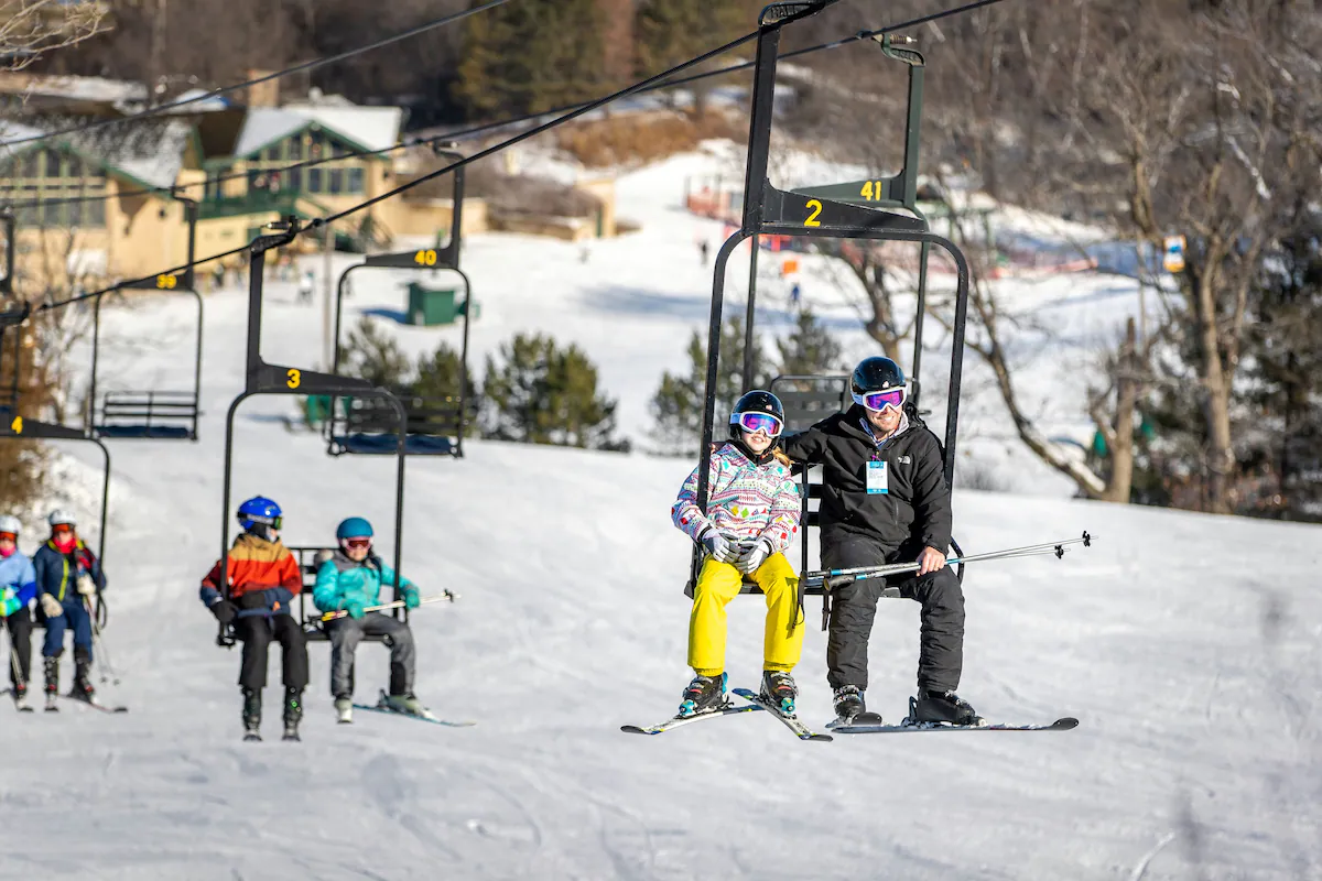 Skiing in the winter time