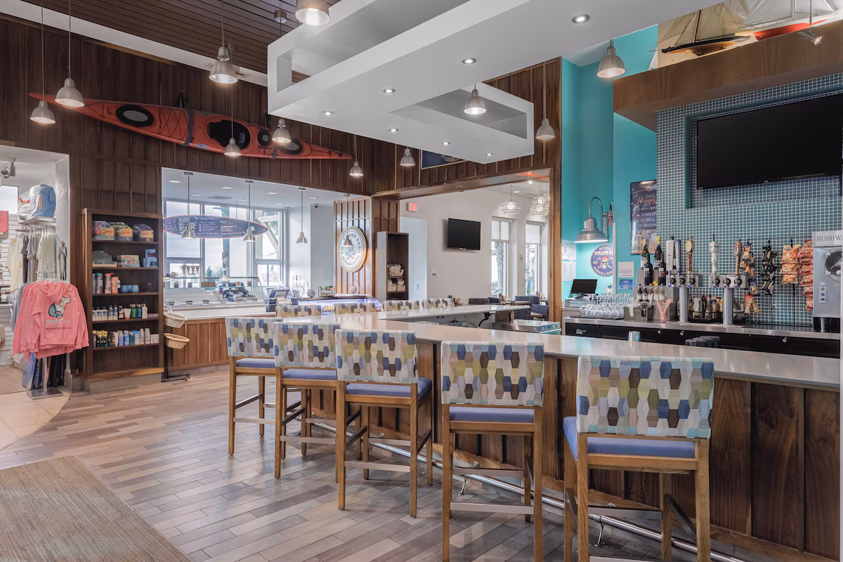 Resort restaurant and bar indoors