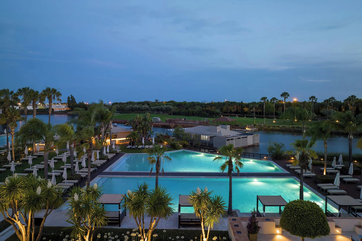 One of many resort pools