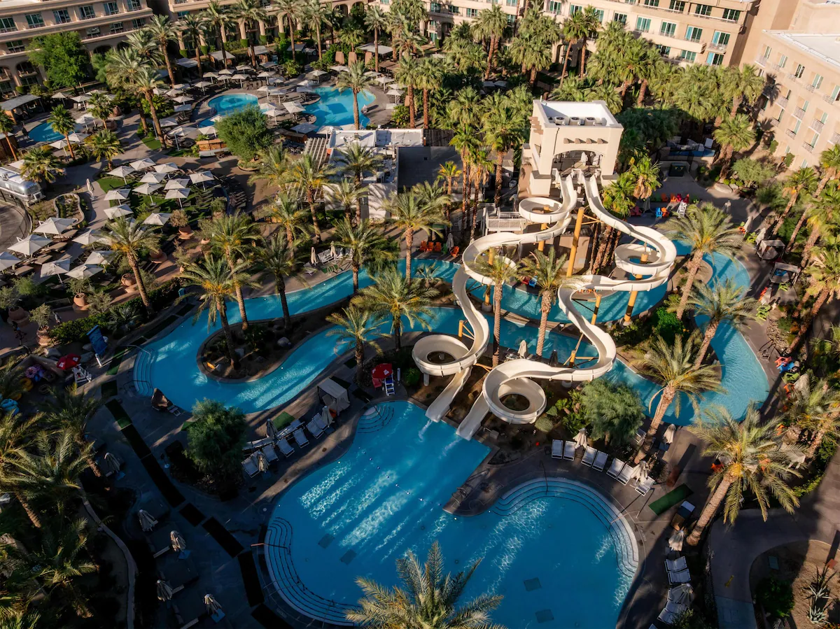 Resort water park slides