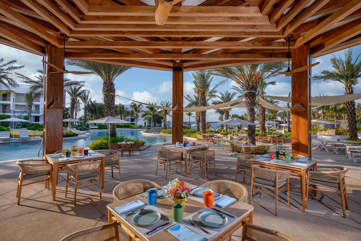 Resort poolside restaurant
