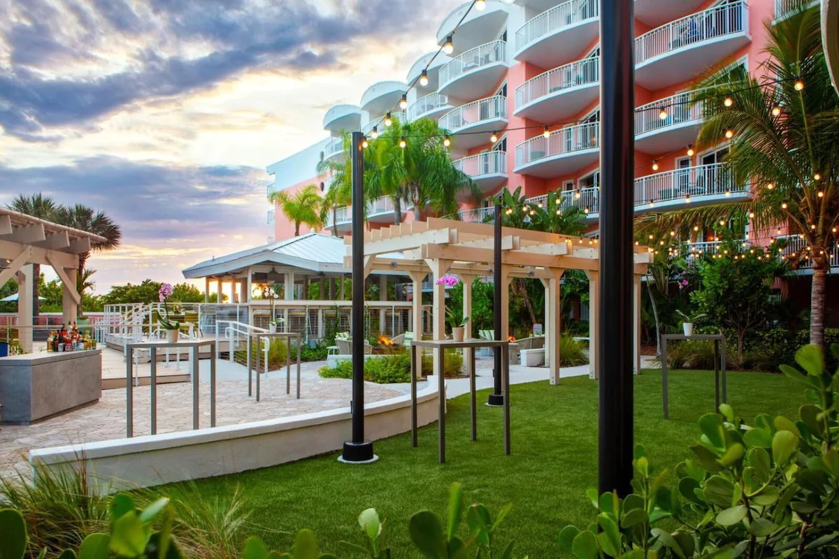 Resort pool and bar area