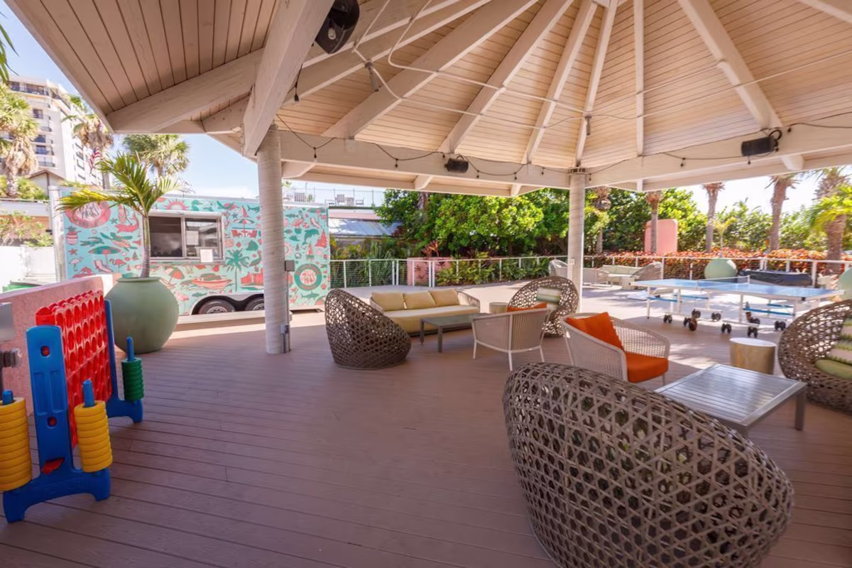 Lounge area by the pool