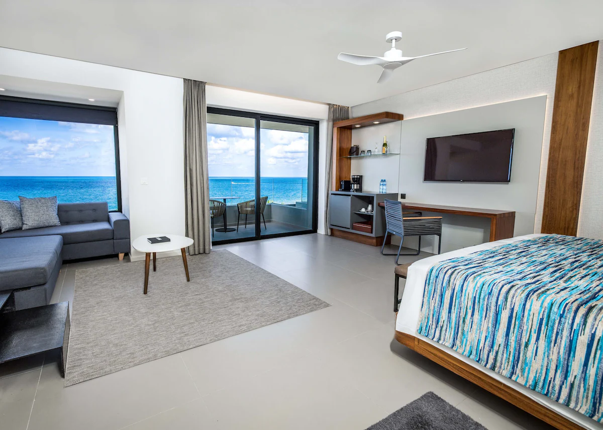 One king with ocean view