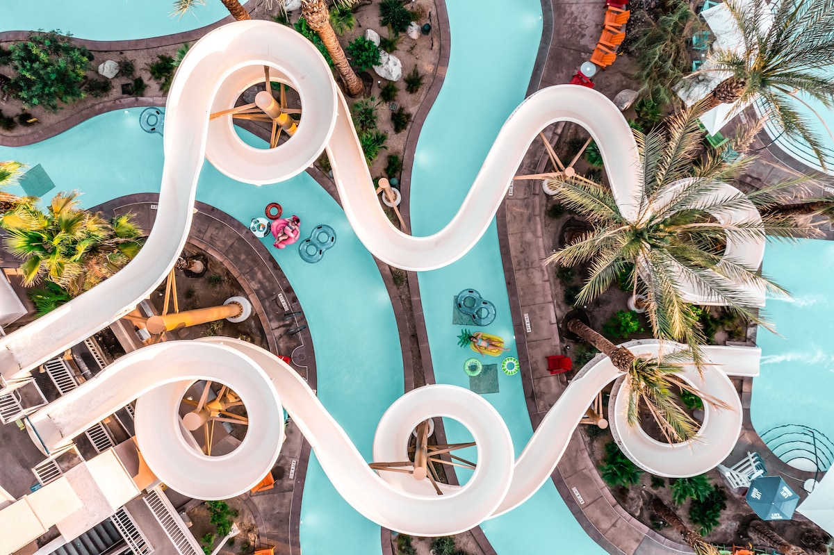 Relax in the resort lazy river