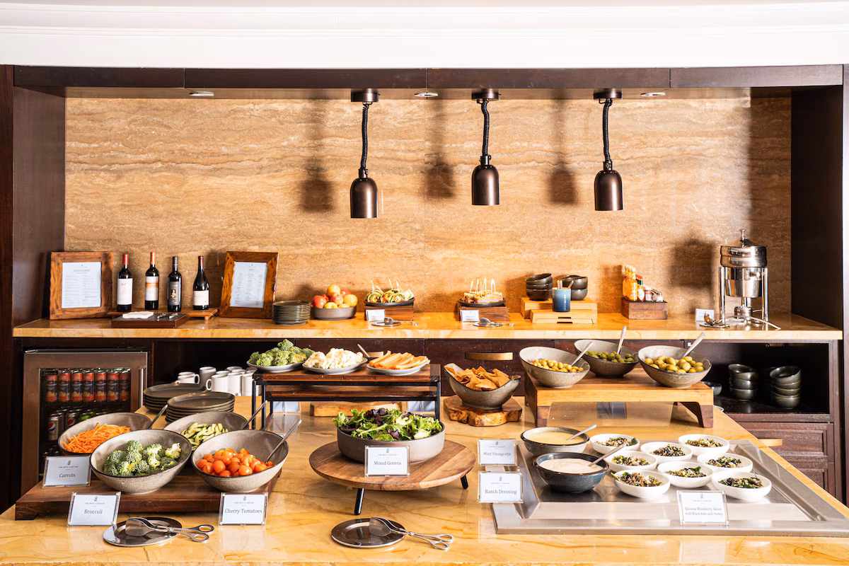 Enjoy snacks on the club level