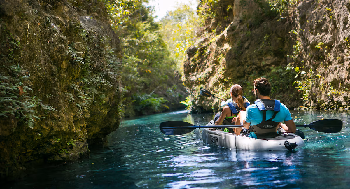 Family kayak adventure