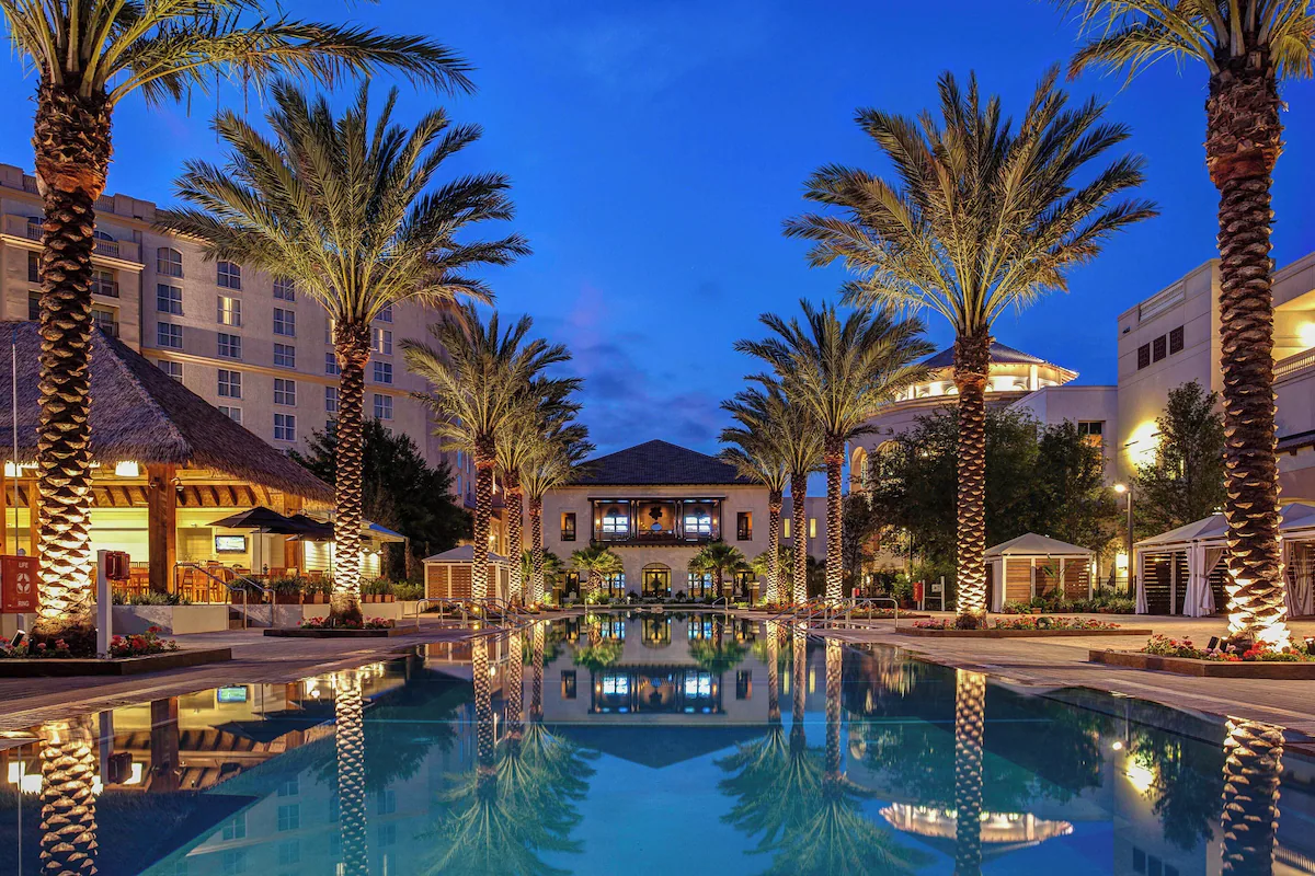 Resort outside pool