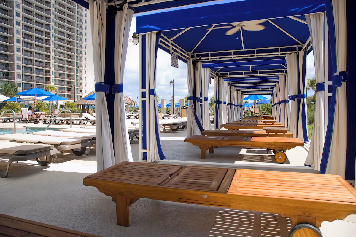 Pool side cabanas
