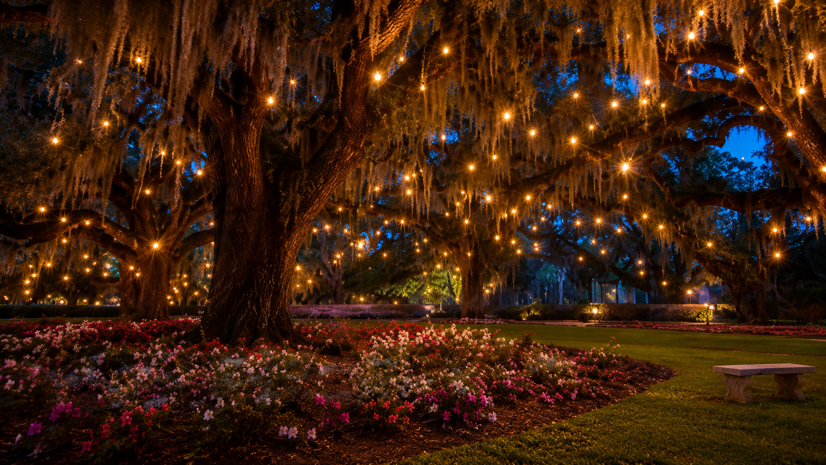 Brookgreen Gardens at night