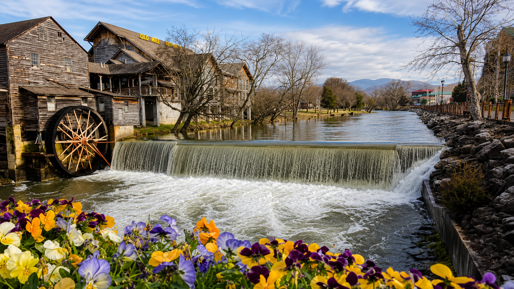 Take in the beauty along Pigeon Forge River Walk