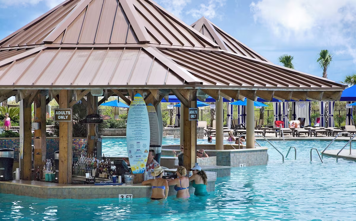 Poolside bar