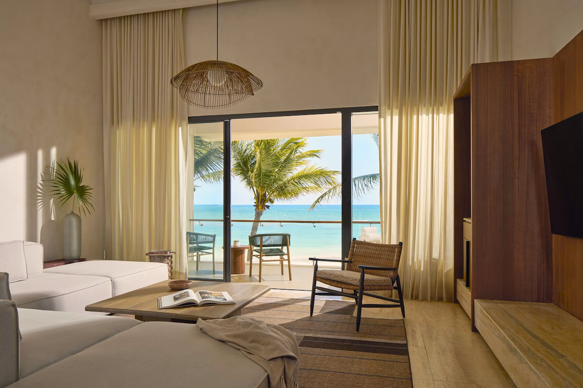 One room suite with an ocean view