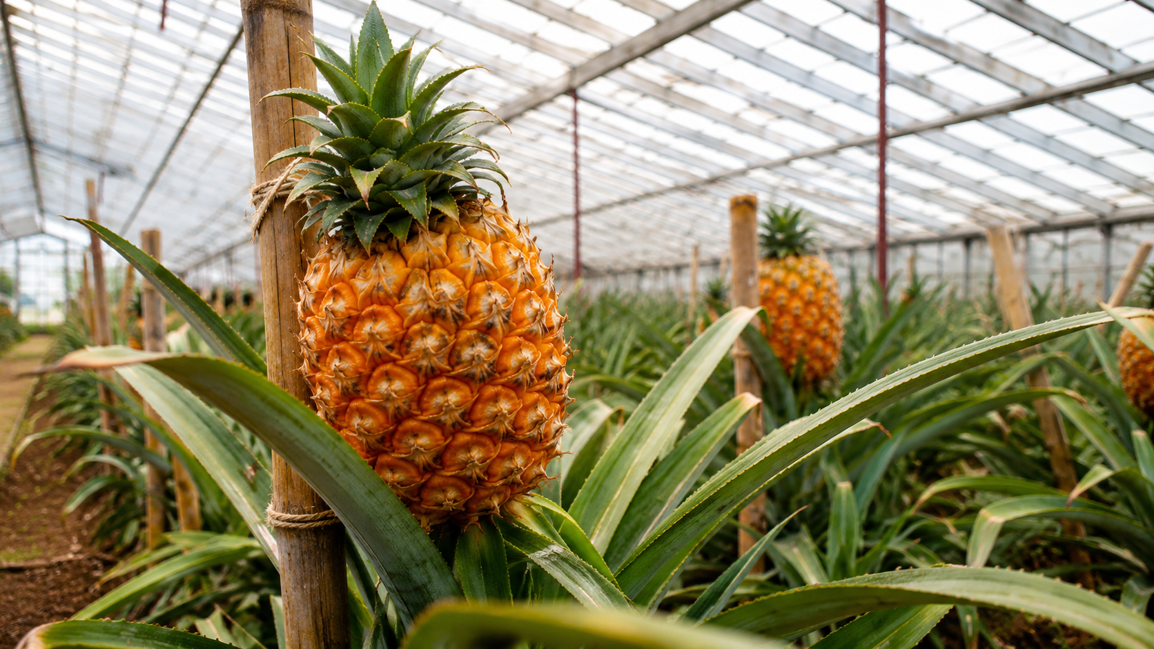 São Miguel pineapple greenhouses