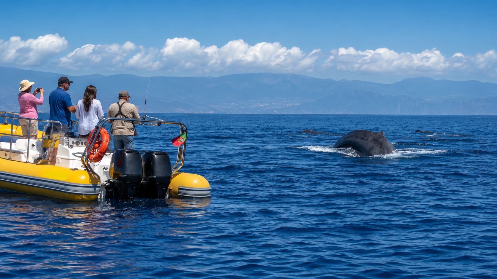 Whale watching of the coast