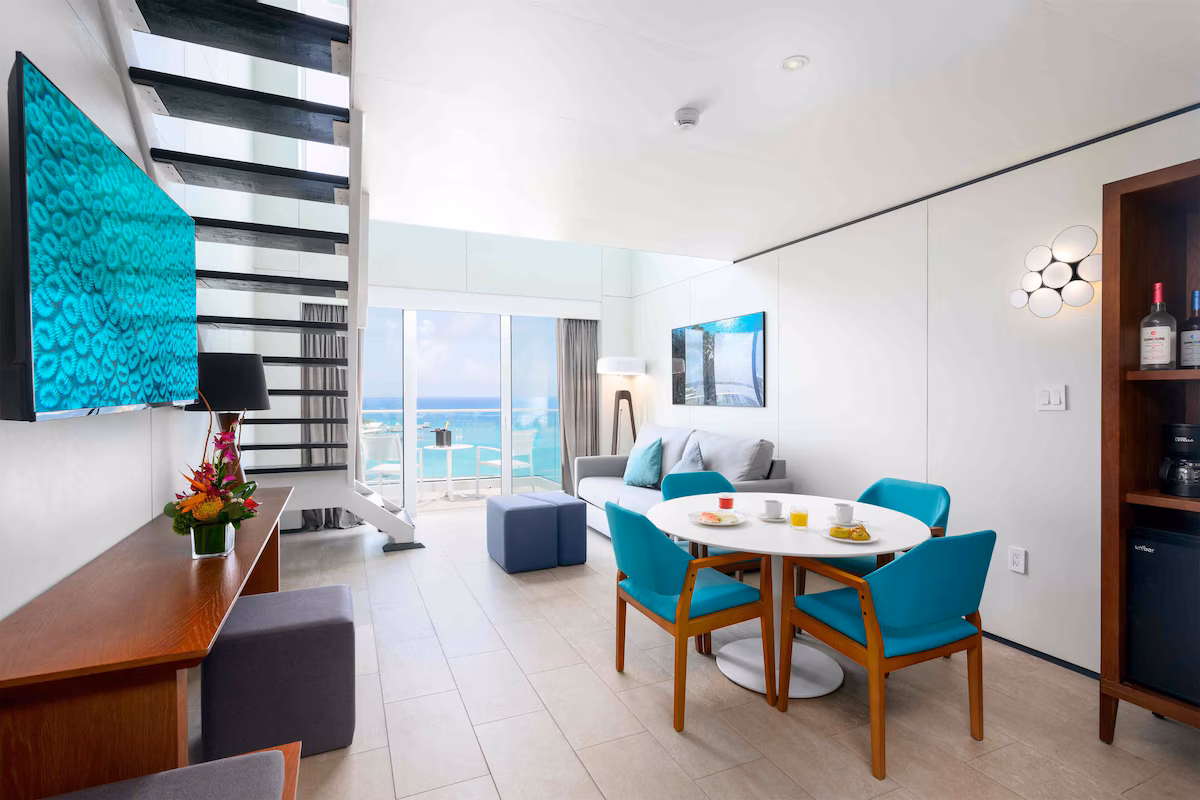 One bedroom suite with ocean view