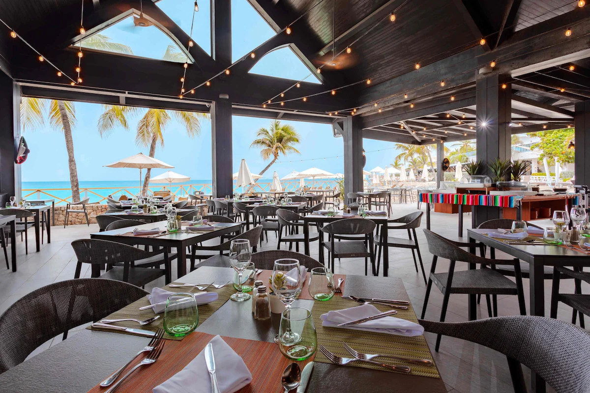 Resort patio and bar