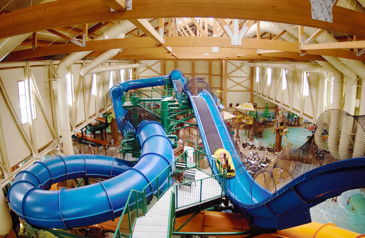 Indoor water slides and rides