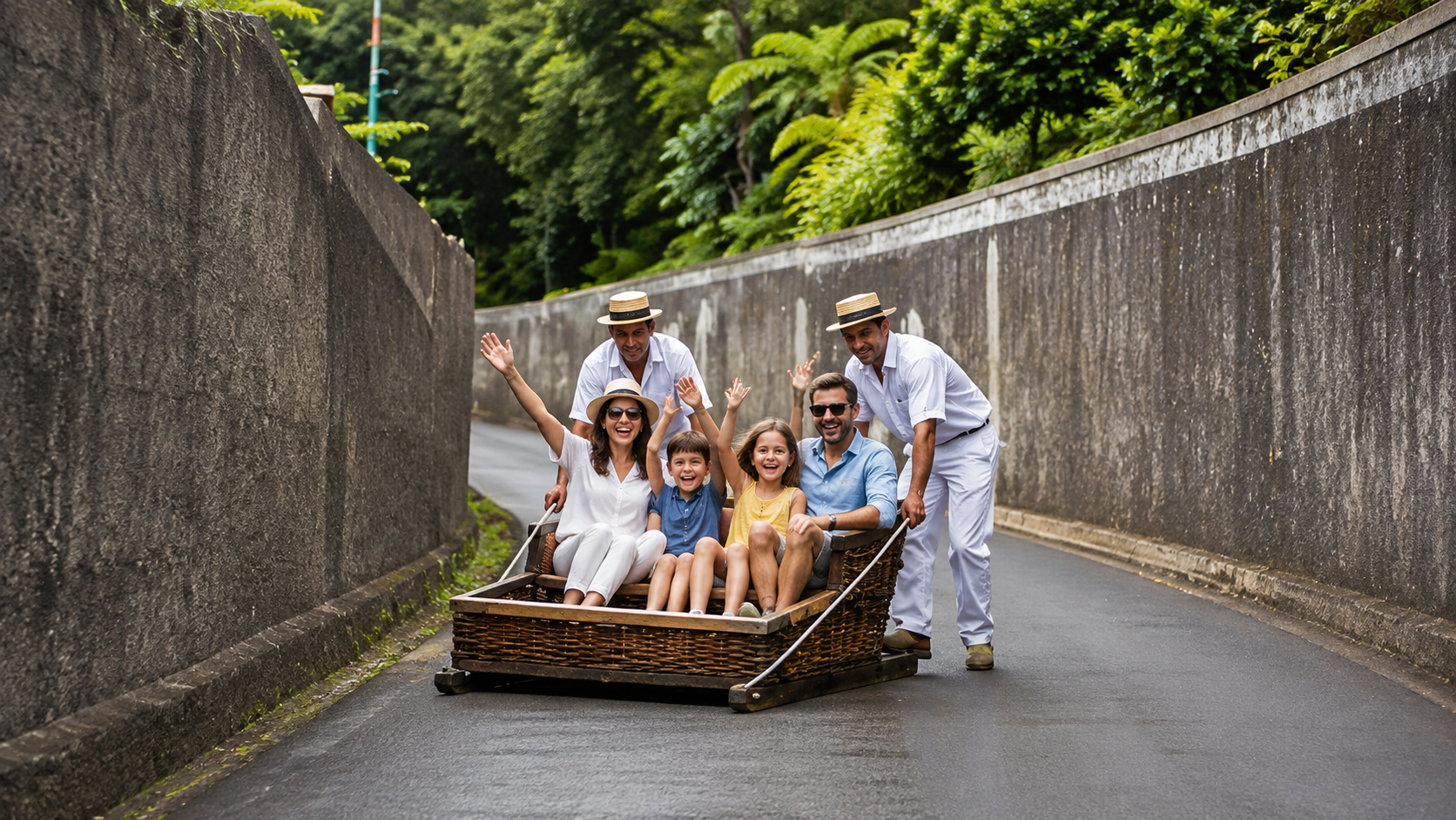 Take a ride on the Monte wicker toboggan