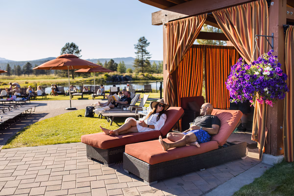 Pool side cabanas
