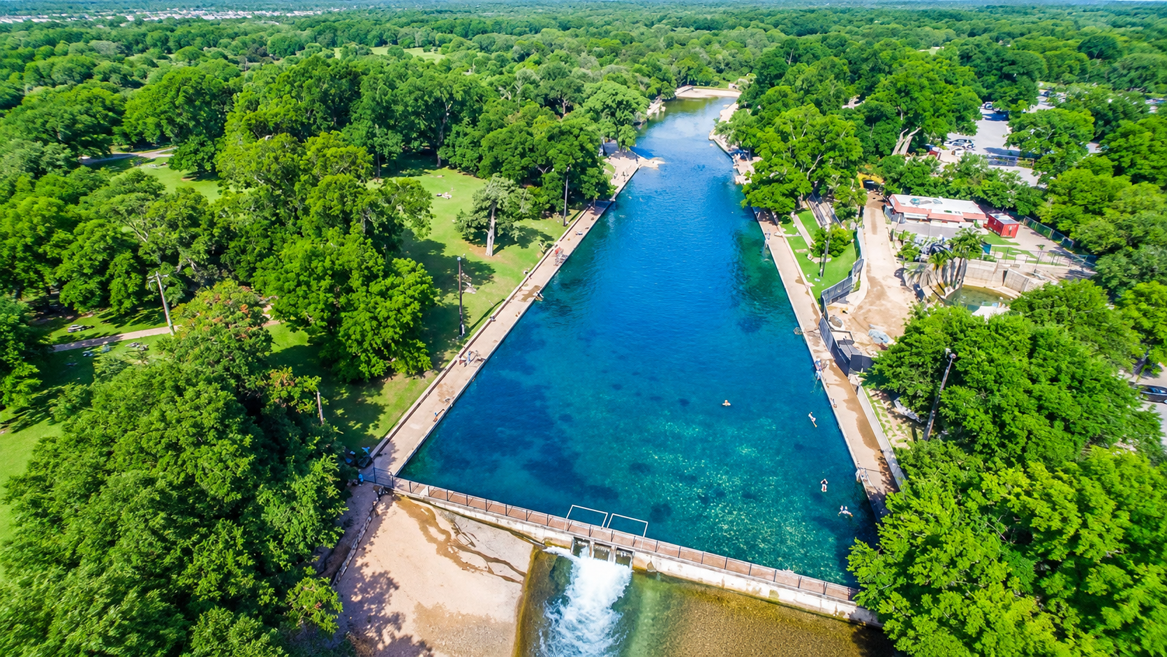 Cool down at Barton spring