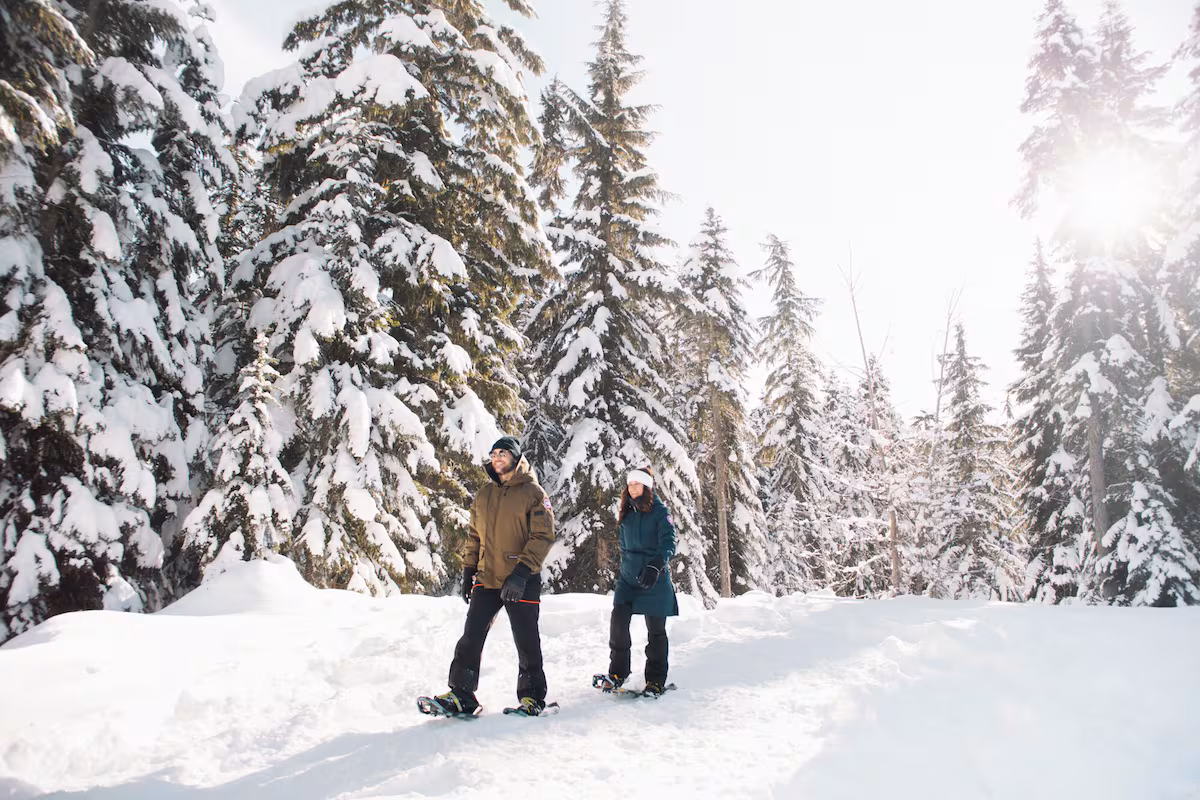 Take a showy hike with snow shoes