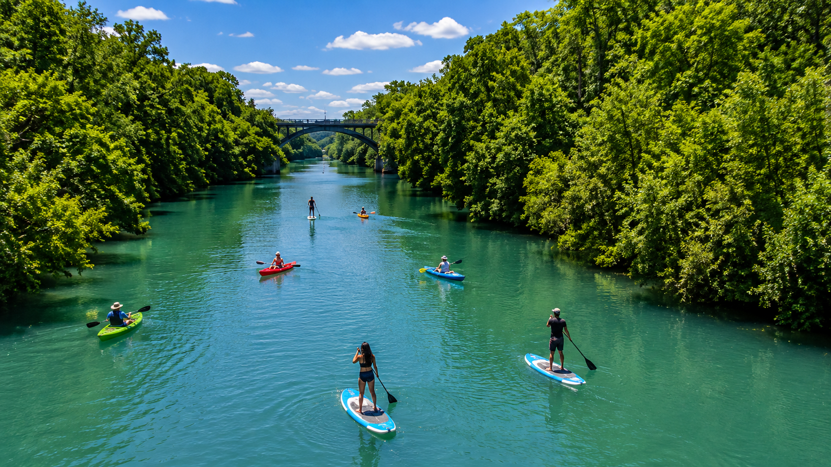 Paddleboard through Lady Bird Lake