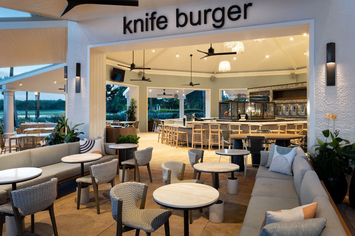 Grab a burger in the cafe