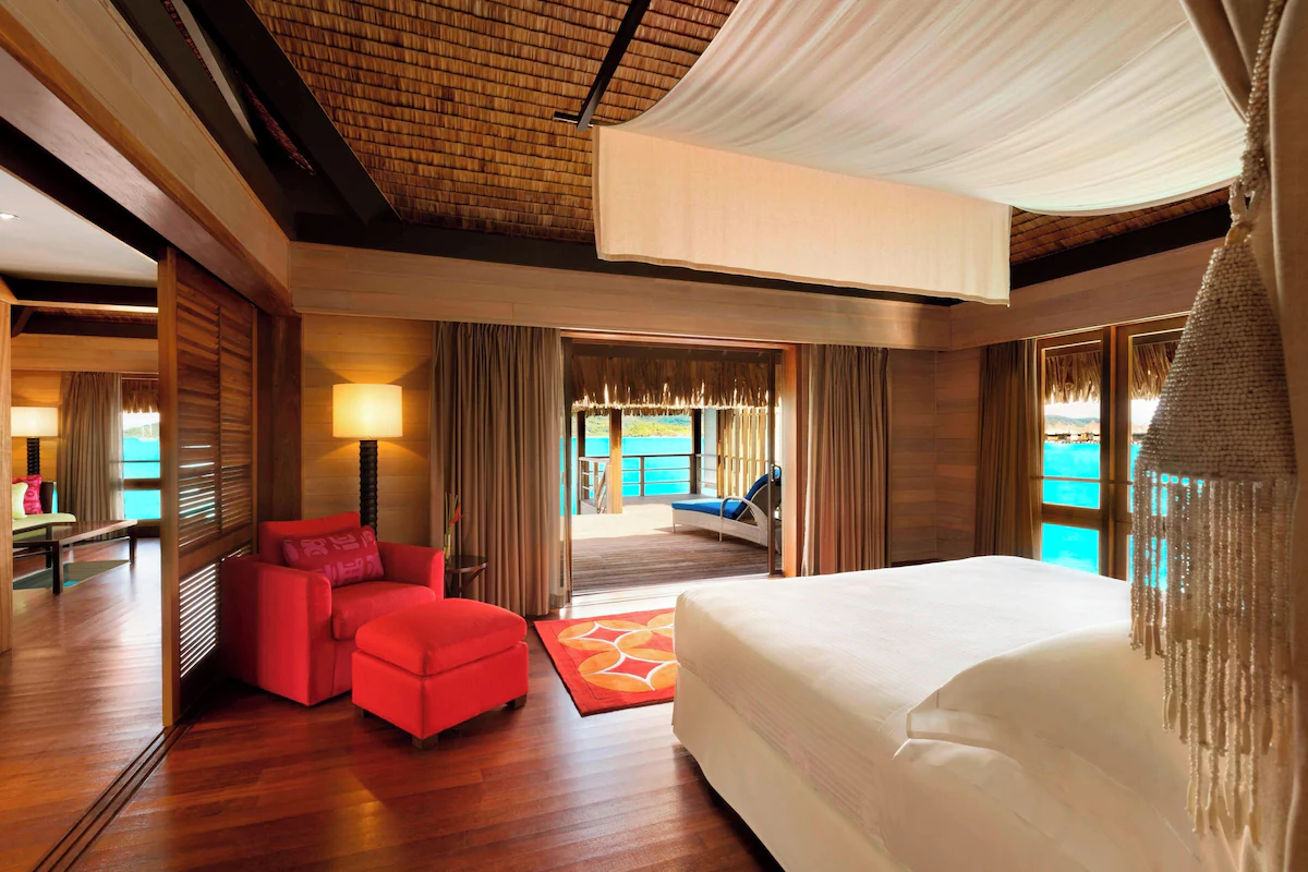 Bedroom overwater bungalow
