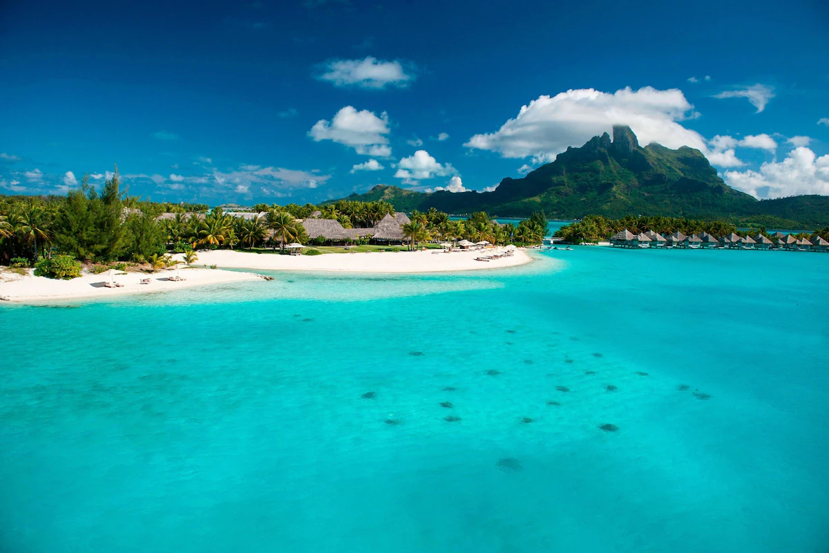 Clear turquoise water in every direction