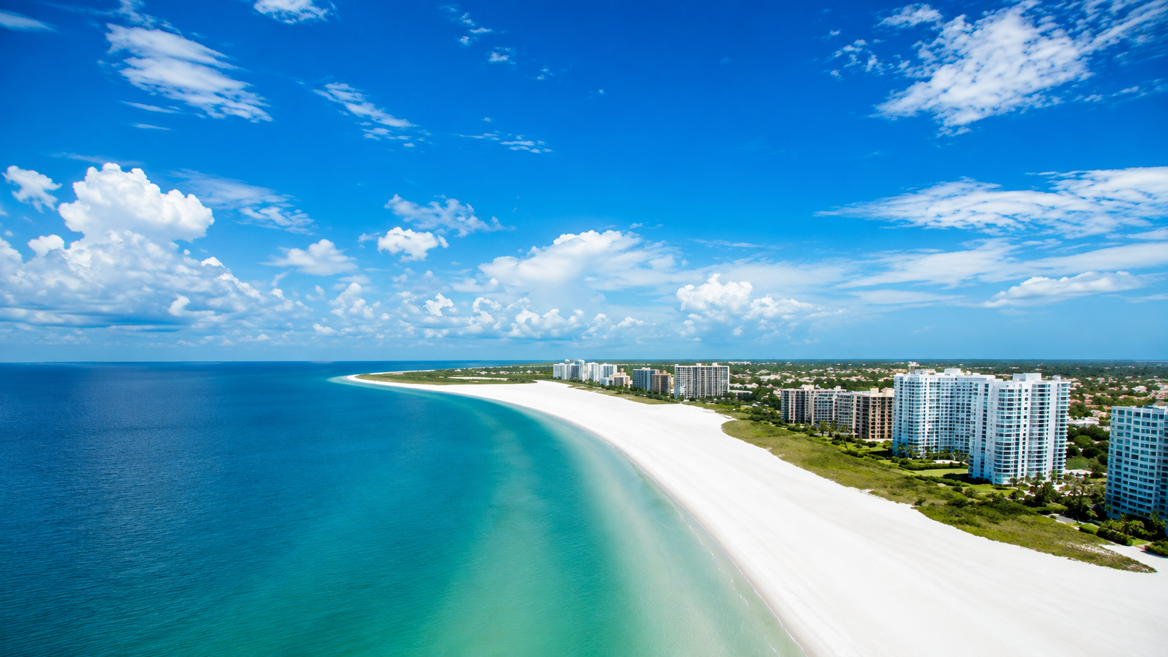 Miles of white sand beaches