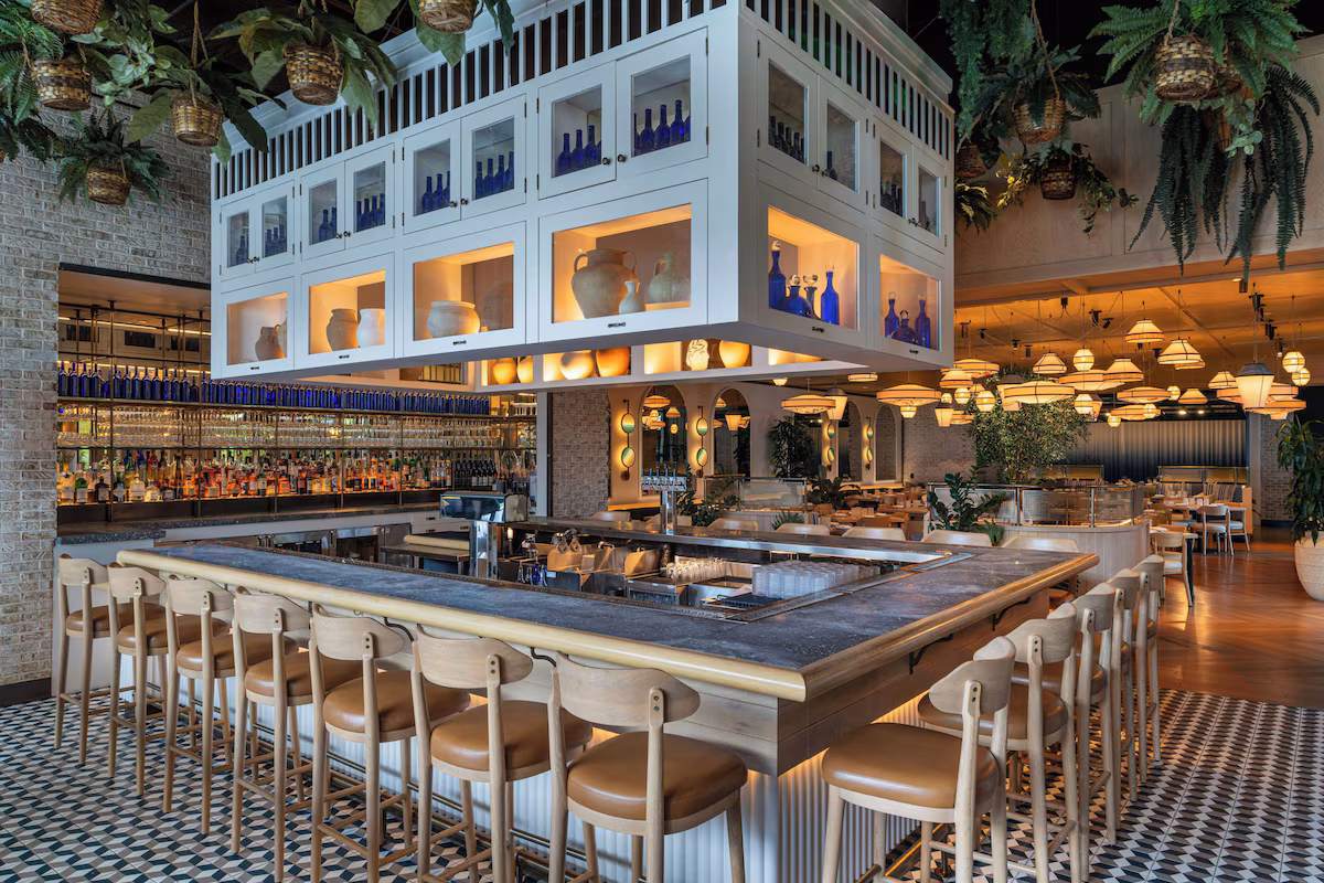 Roof top poolside bar