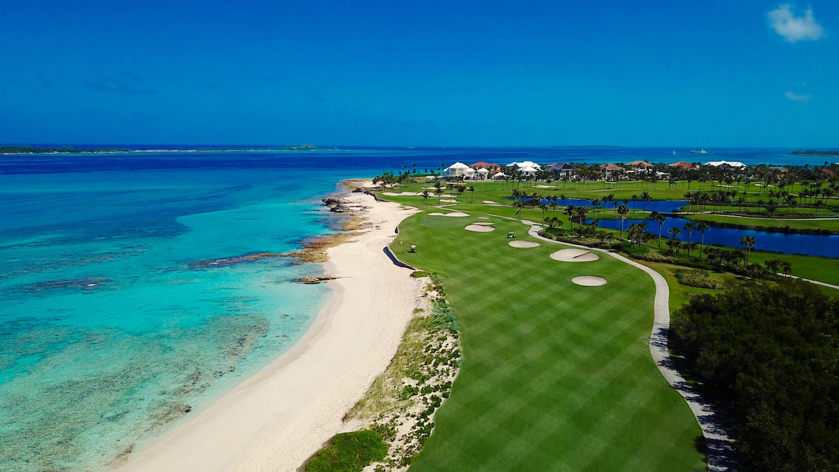 Resort golf course on the ocean