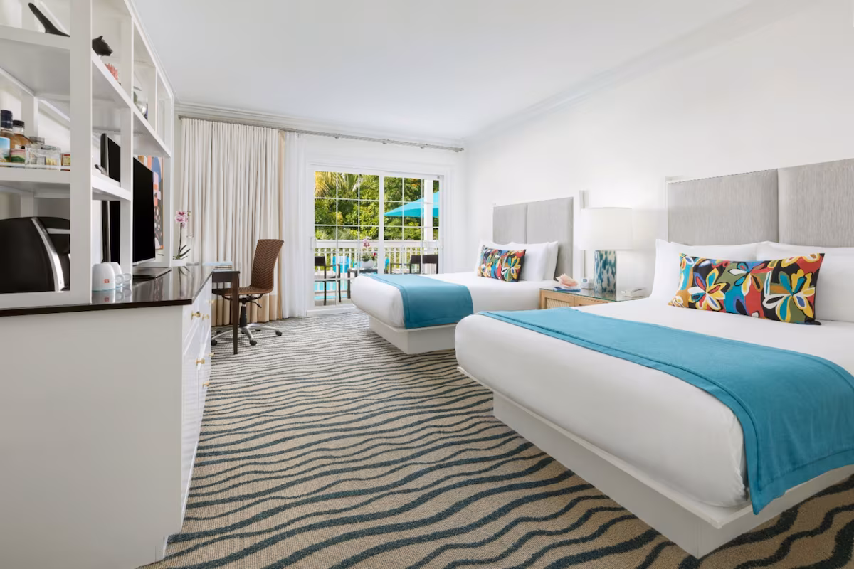 Two queen suite with pool view