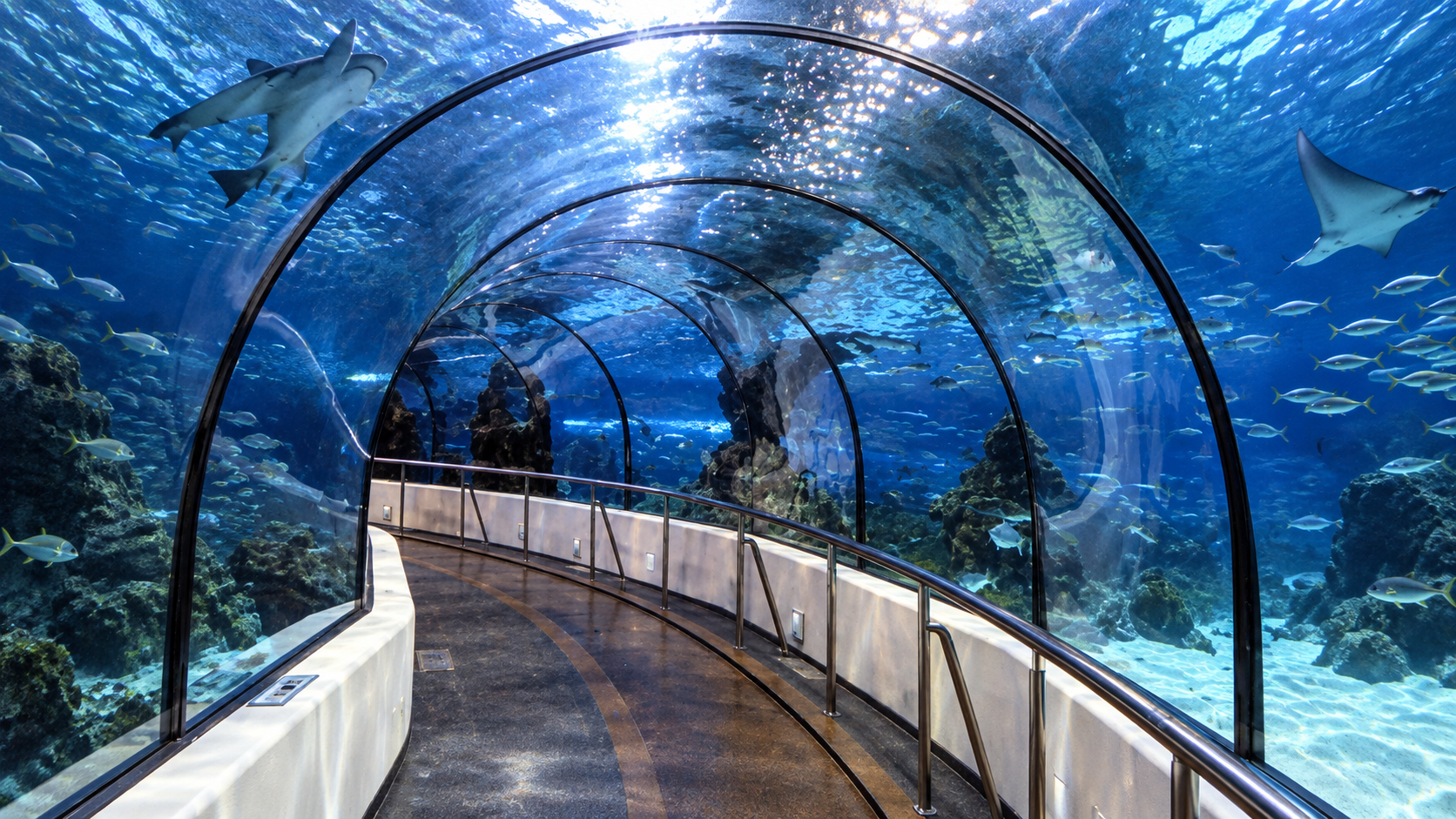 Stay dry underwater at South Carolina Aquarium