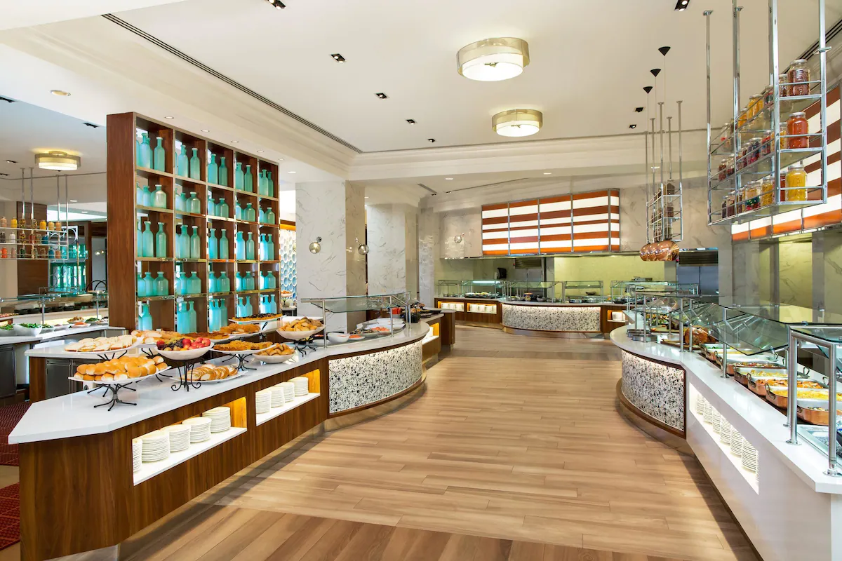 Morning breakfast buffet