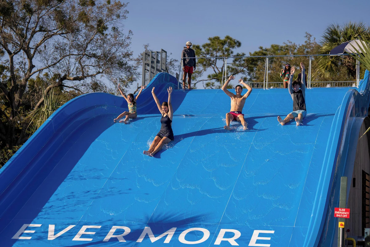 Giant lagoon slide