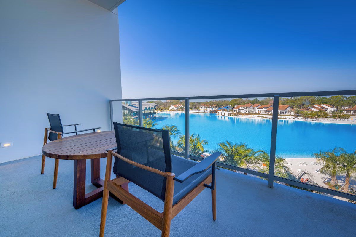 Balcony view of the lagoon
