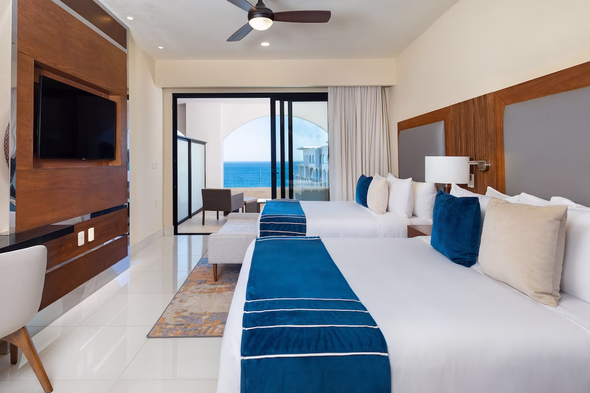 Two queen suite with balcony and ocean view