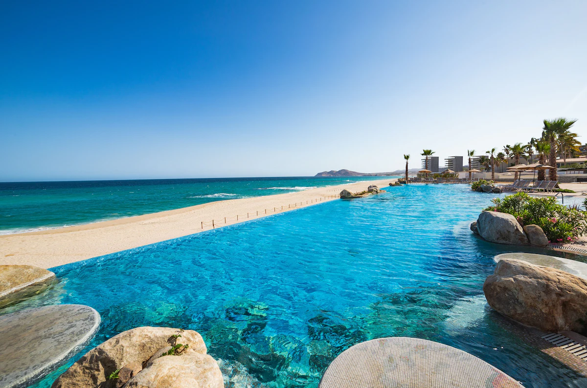 Lagoon style pool on the ocean