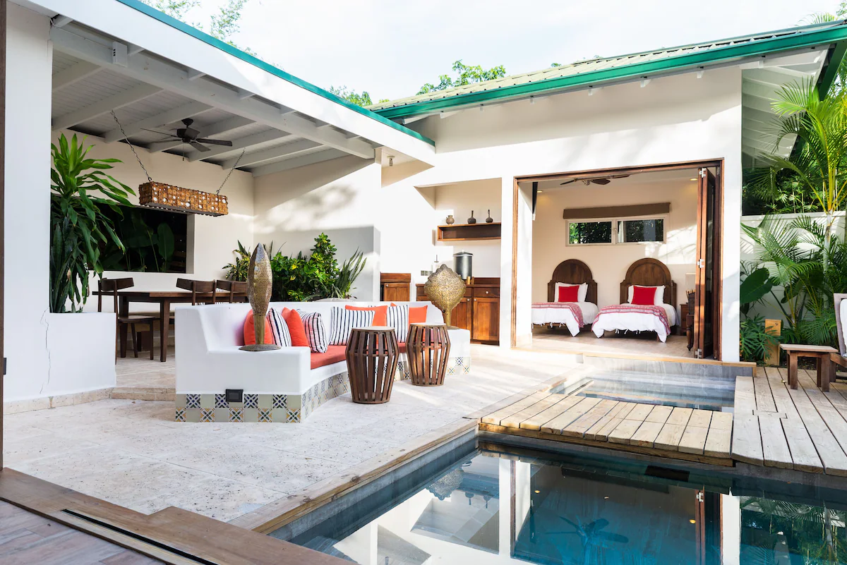 Outdoor villa patio